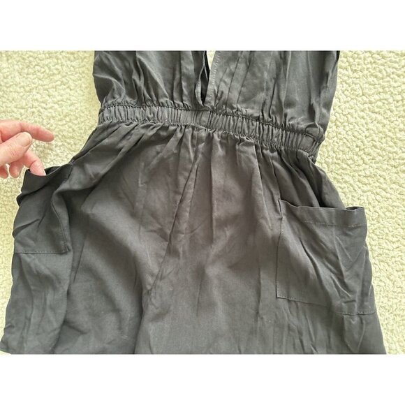 Ava + Esme Deep Plunge Sleeveless Romper, Black Size XS - Picture 11 of 11